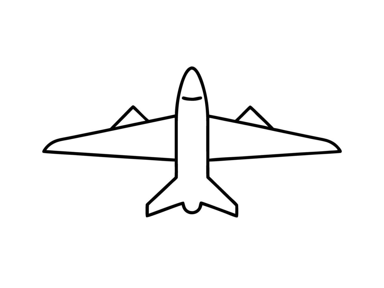 Clean abstract airplane render highlighting dynamic flight and modern style vector