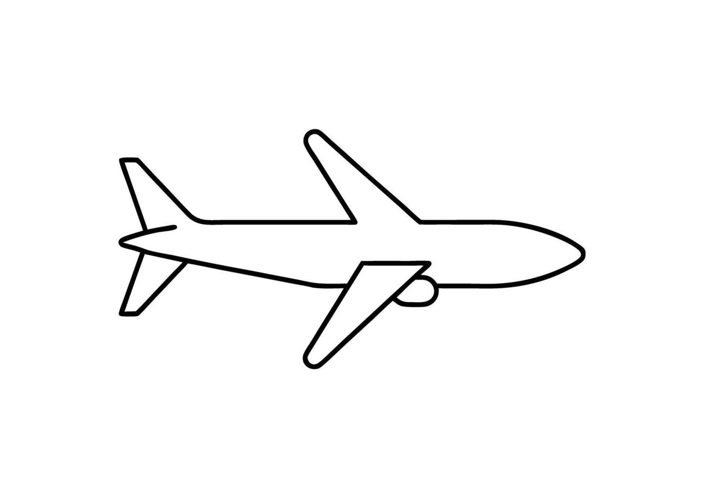 Modern refined commute outline design on white background for sale vector
