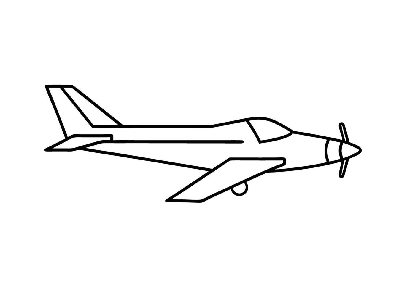 Side view sketch of streamlined propeller showing crisp detail design vector