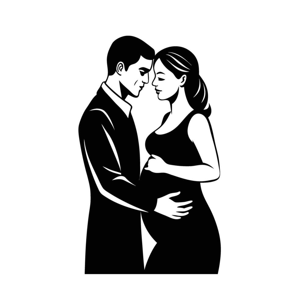 Loving couple sharing embrace with care and gentle support always vector