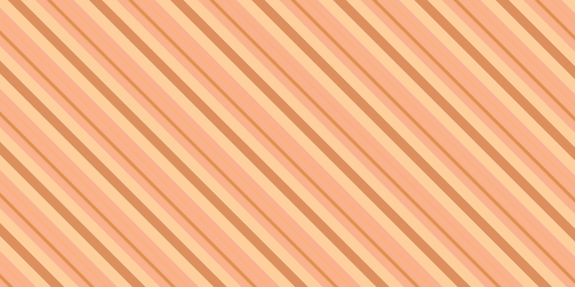 Modern Diagonal Stripes in Bright Pale Salmon tones Background vector