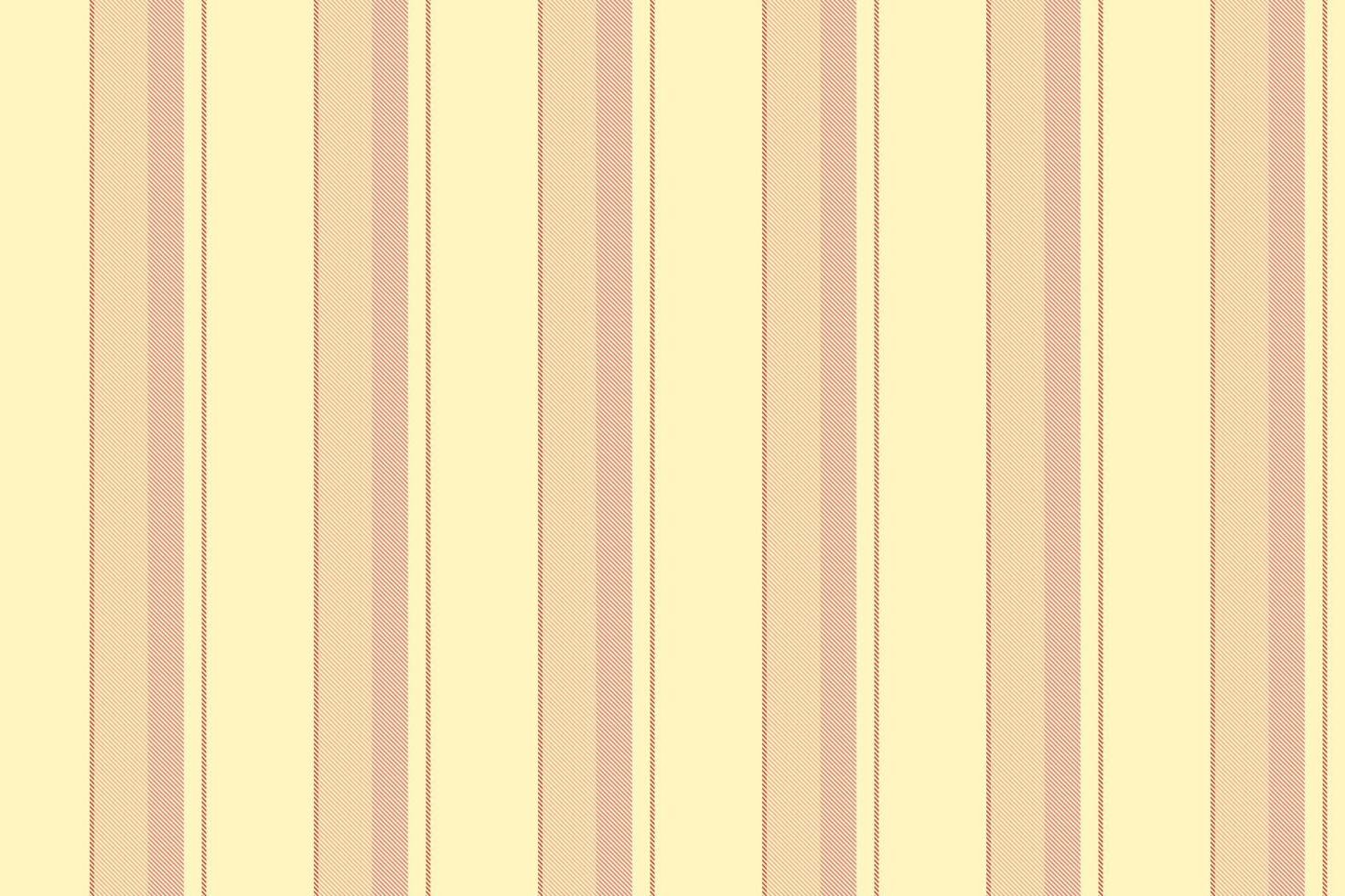 Grungy stripe textile texture, floor fabric background . Fiber lines seamless pattern vertical in light and orange colors. vector