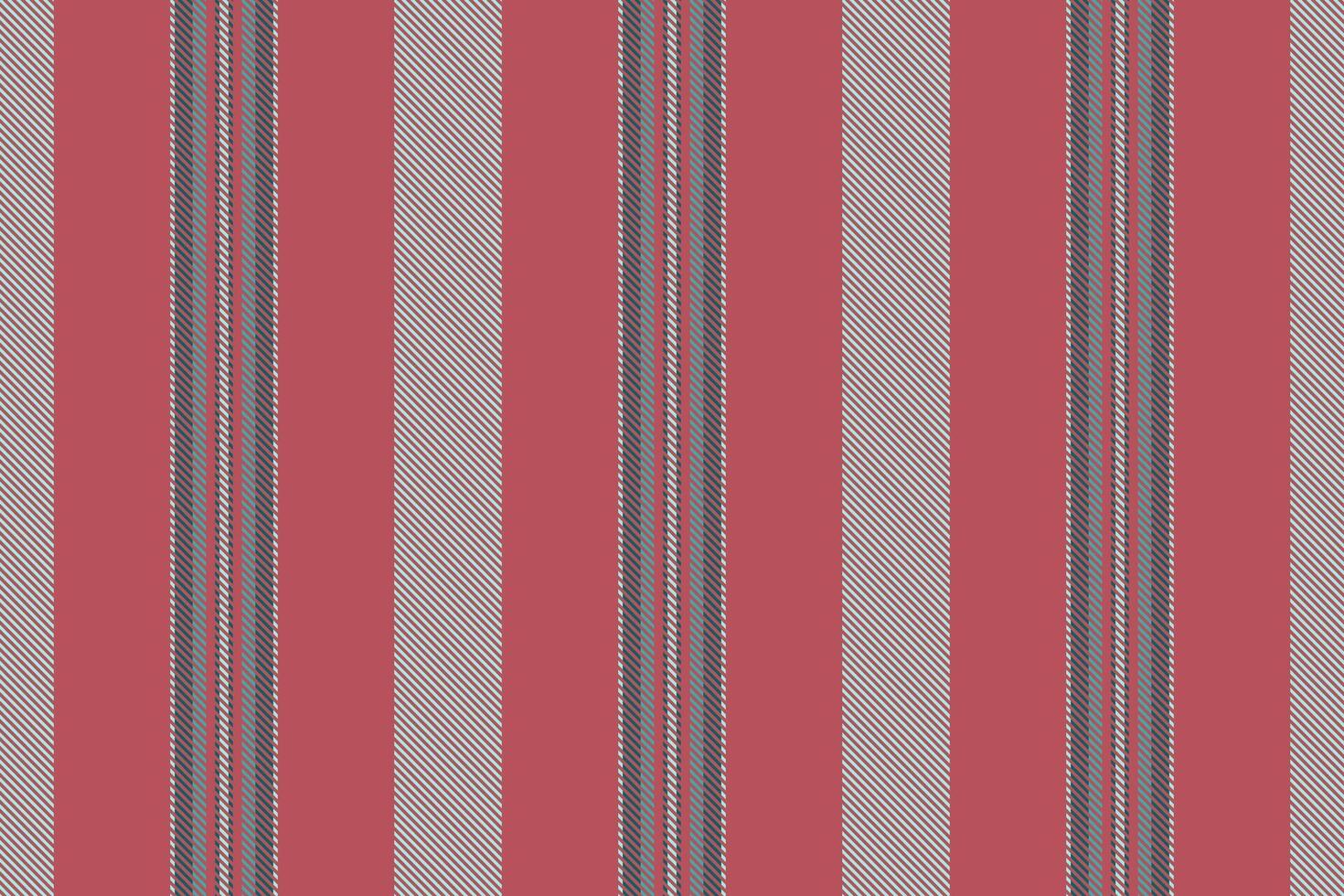 Vnline textile stripe lines, graph seamless pattern fabric. Pelvet background texture vertical in red and teal colors. vector