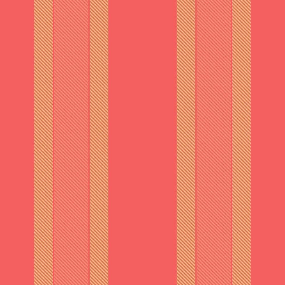 Guxurious textile texture, lined pattern fabric stripe. Rtring background vertical seamless lines in red and amber colors. vector
