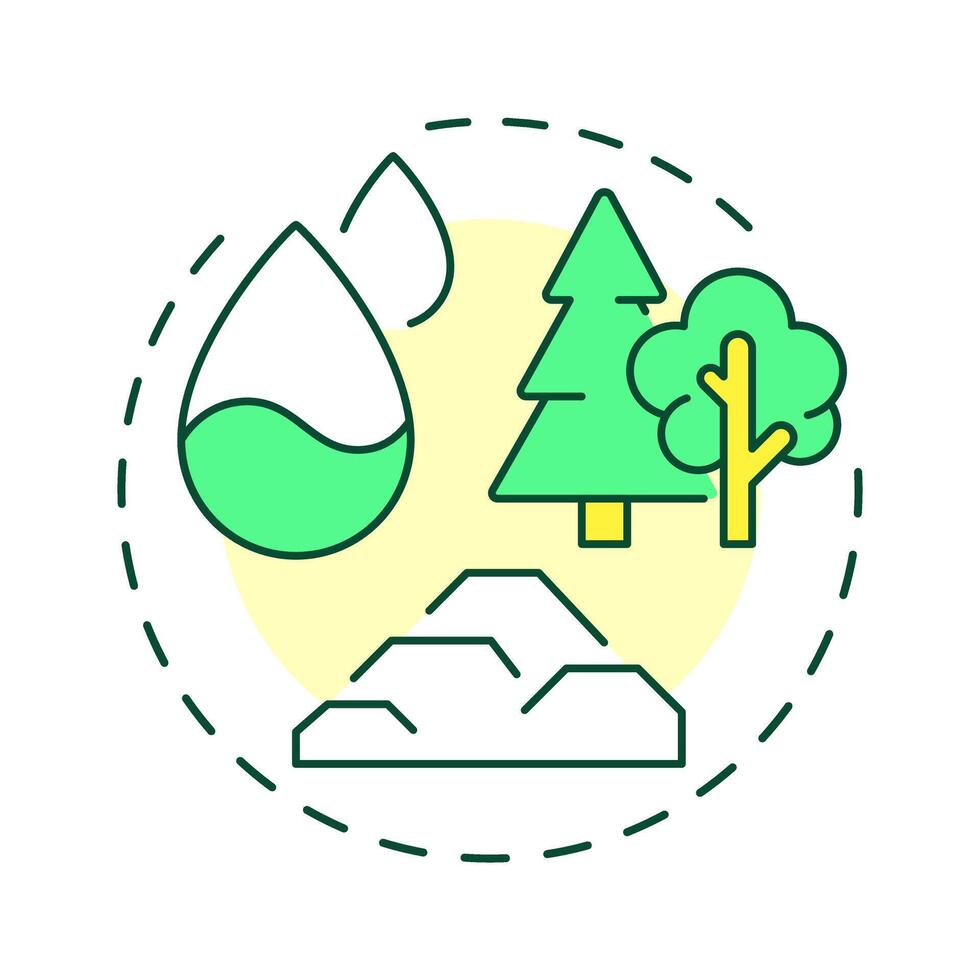 Raw material multi color concept icon. Using resources for production of goods and services. Circular economy. Round shape line illustration. Abstract idea. Graphic design. Easy to use in infographic vector