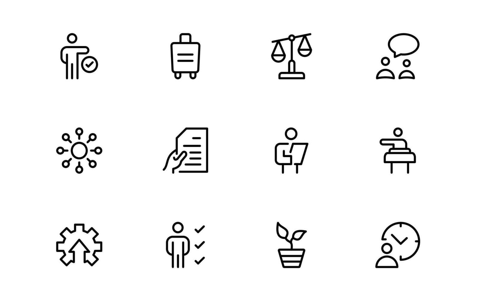 Social Policy Icon Set - High-Quality Graphics for Community, Inclusion, and Advocacy vector
