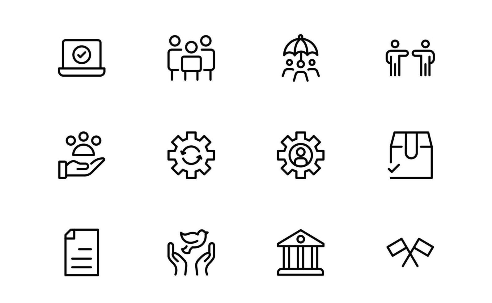 Social Policy Icon Bundle Collection- High-Quality Graphics for Community, Inclusion, and Advocacy-Themed Projects vector