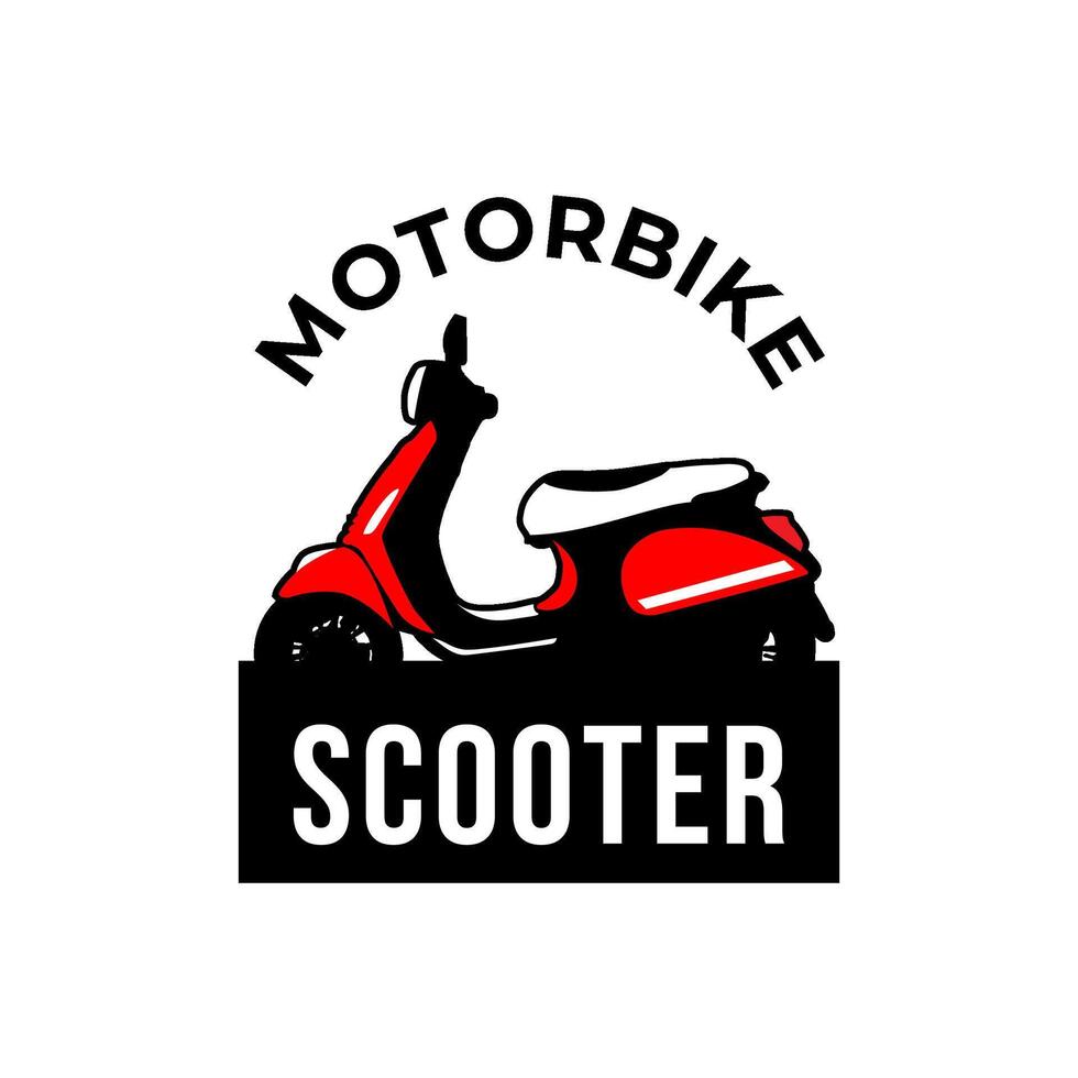 motorbike motorcycle scooter automatic logo illustration vector