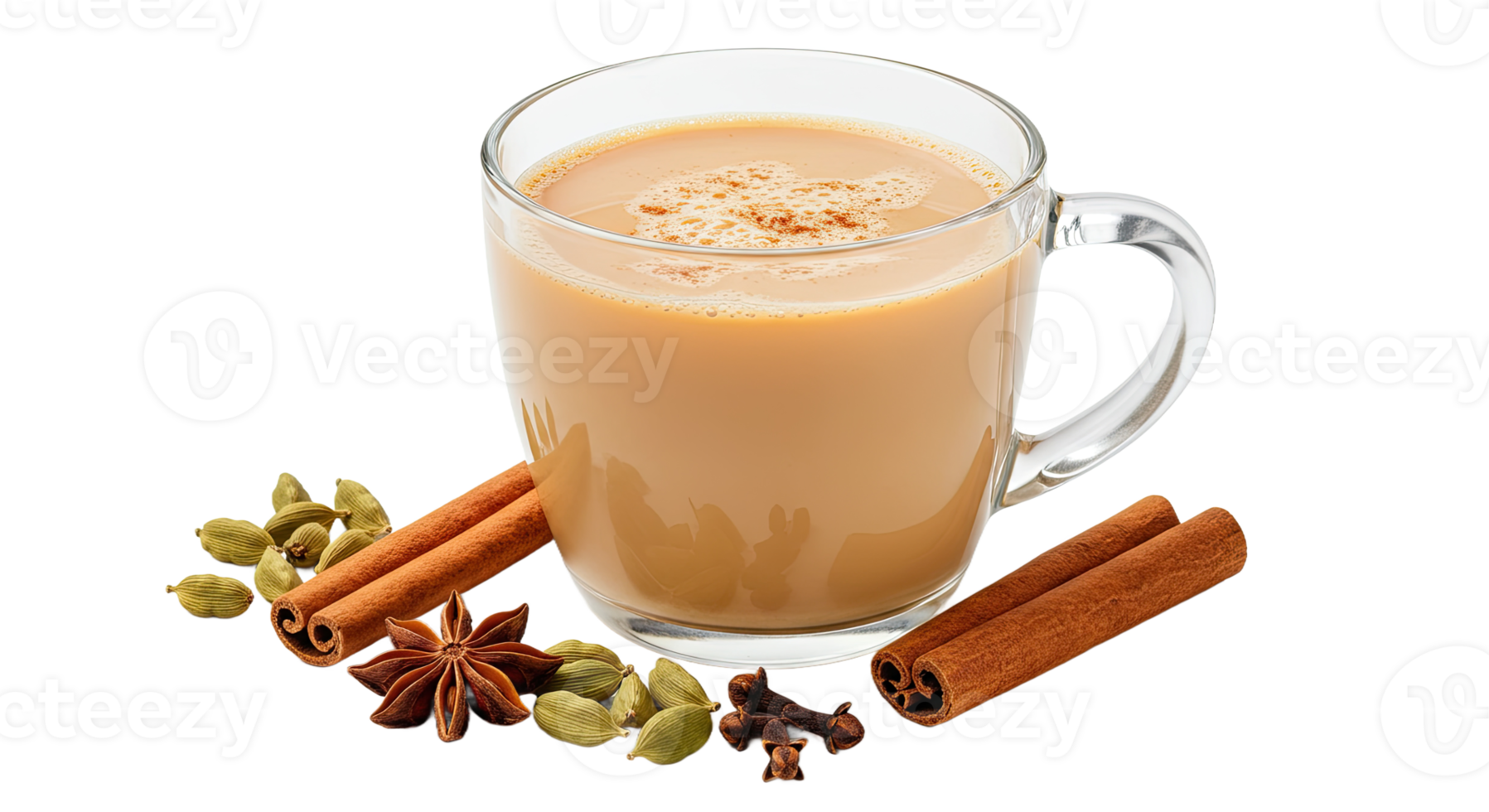 A Steaming Cup of Chai Tea With a Creamy Spiced Appearance Accompanied by a Few Whole Spices png
