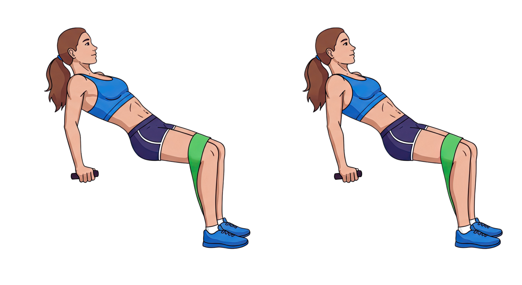 Two women doing a sit up exercise png