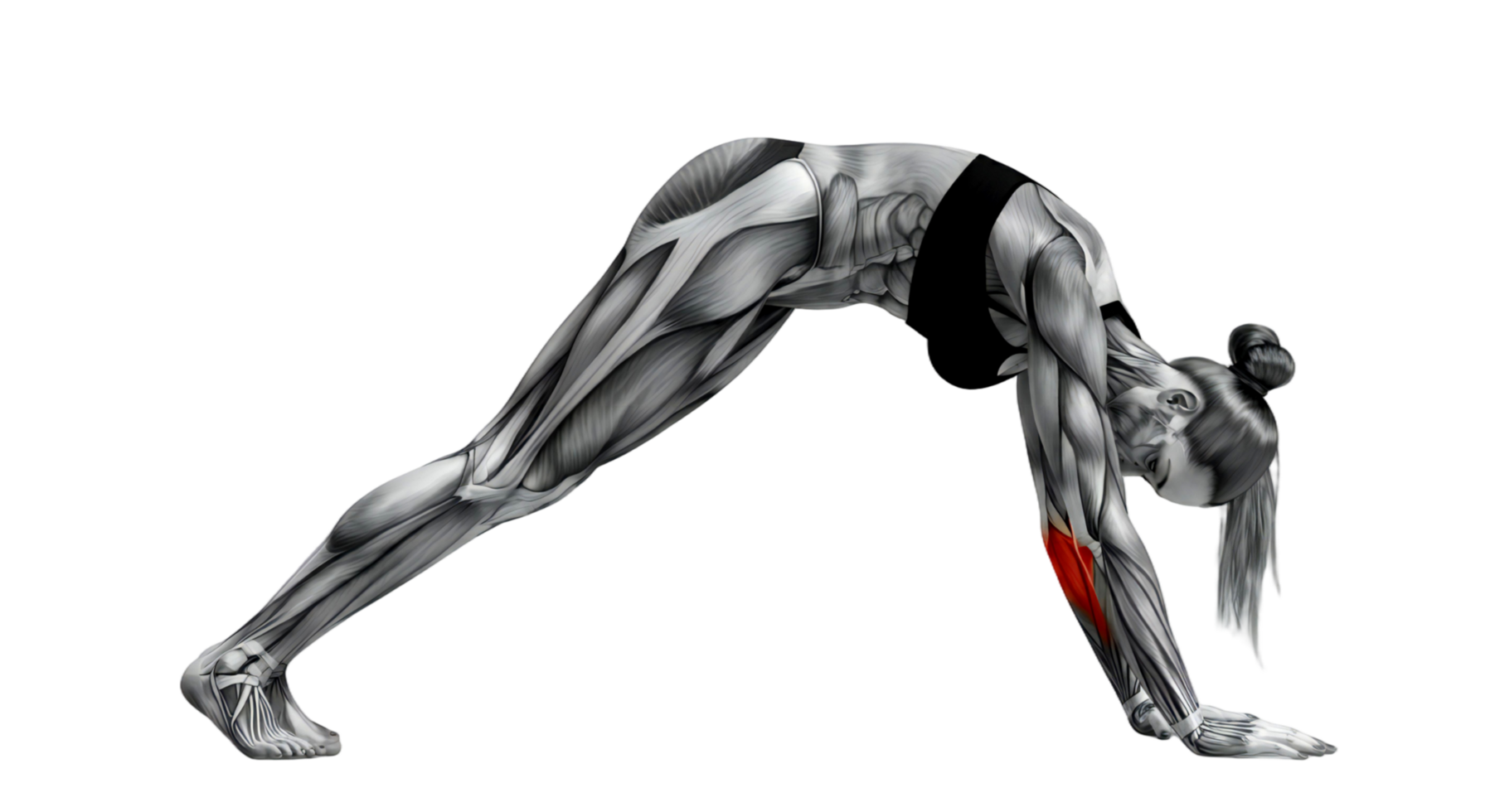 A woman doing a yoga pose with her arms outstretched png