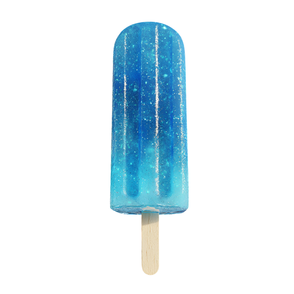 Floral Themed Blue Ice Cream Cone On Transparent Background png