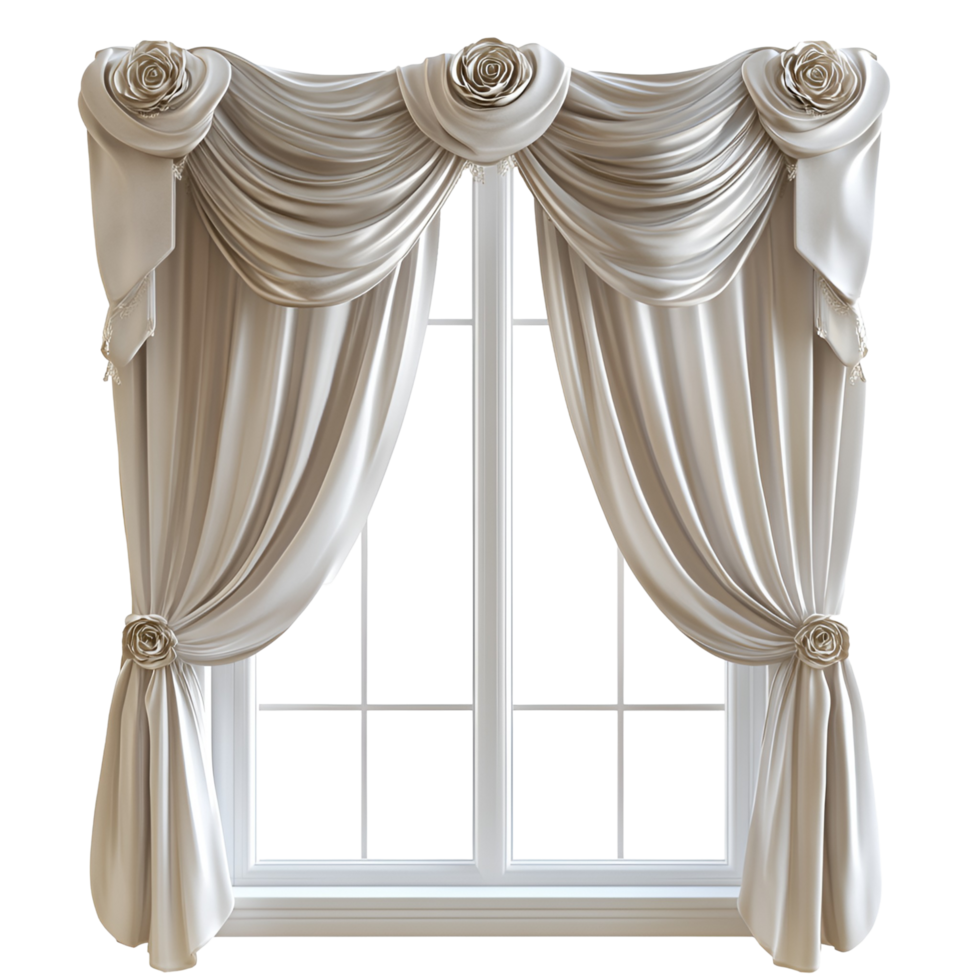 Elegant Velvet Curtains Smooth Textile Room Decor transparent background png