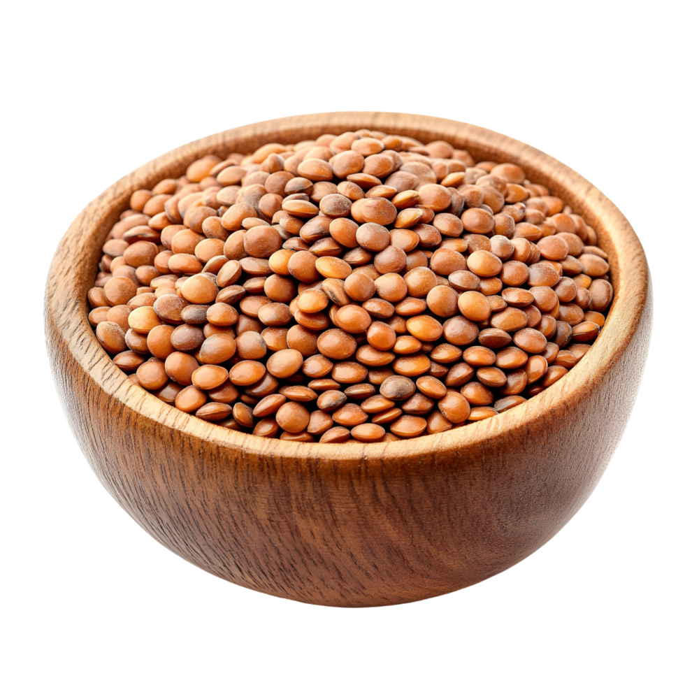 Healthy Cooked Lentils With Herbs Garnish Transparent Background png