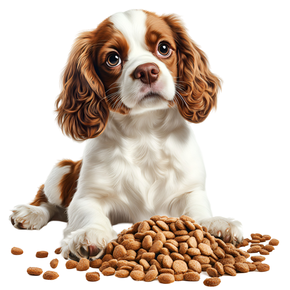 Cute King Charles Spaniel Puppy Isolated On Transparent Background png