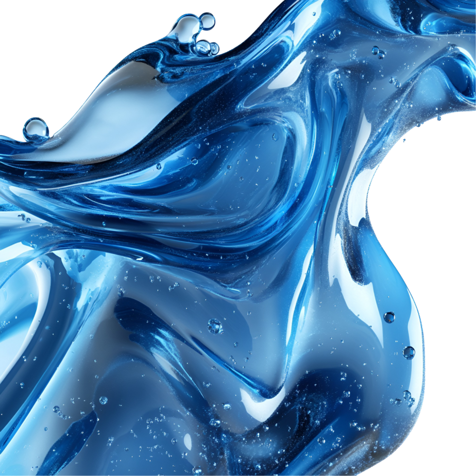 Blue Liquid Splash Transparent Background png