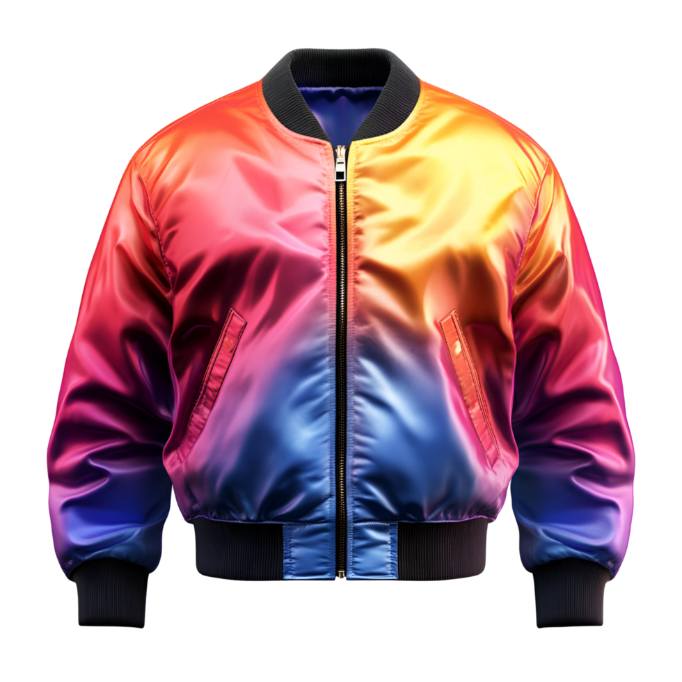 Vibrant Multicolor Jacket With Hood Background png