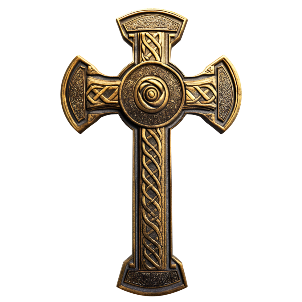 Celtic Cross Symbol Ancient Religious Design Transparent Background png