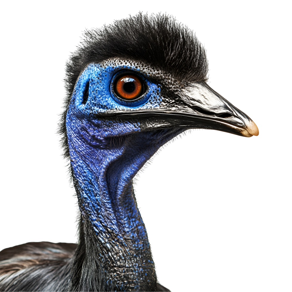 Vibrant Red And Blue Bird Head Transparent Background png