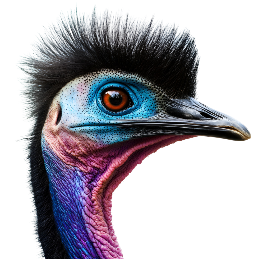 Colorful Wildlife Bird Portrait Transparent Background png