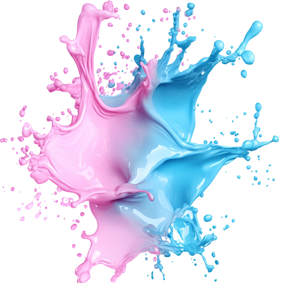 Vibrant Paint Splatter Effect Isolated On Transparency png