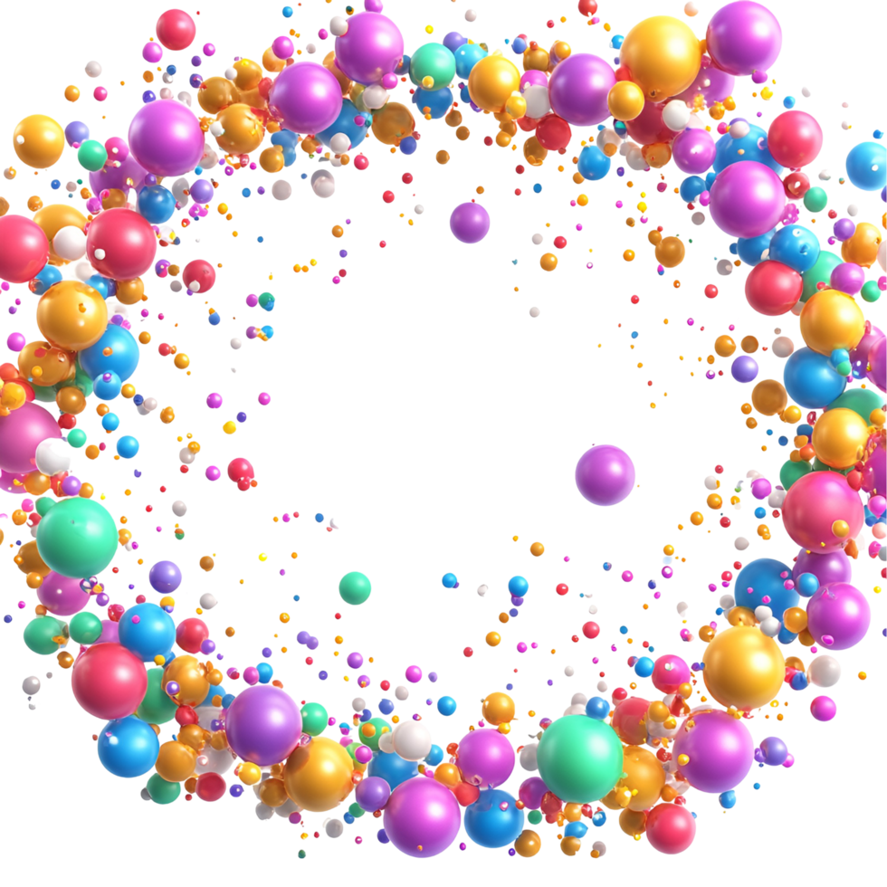 Rainbow Colored Balloons Isolated On Transparent Background png