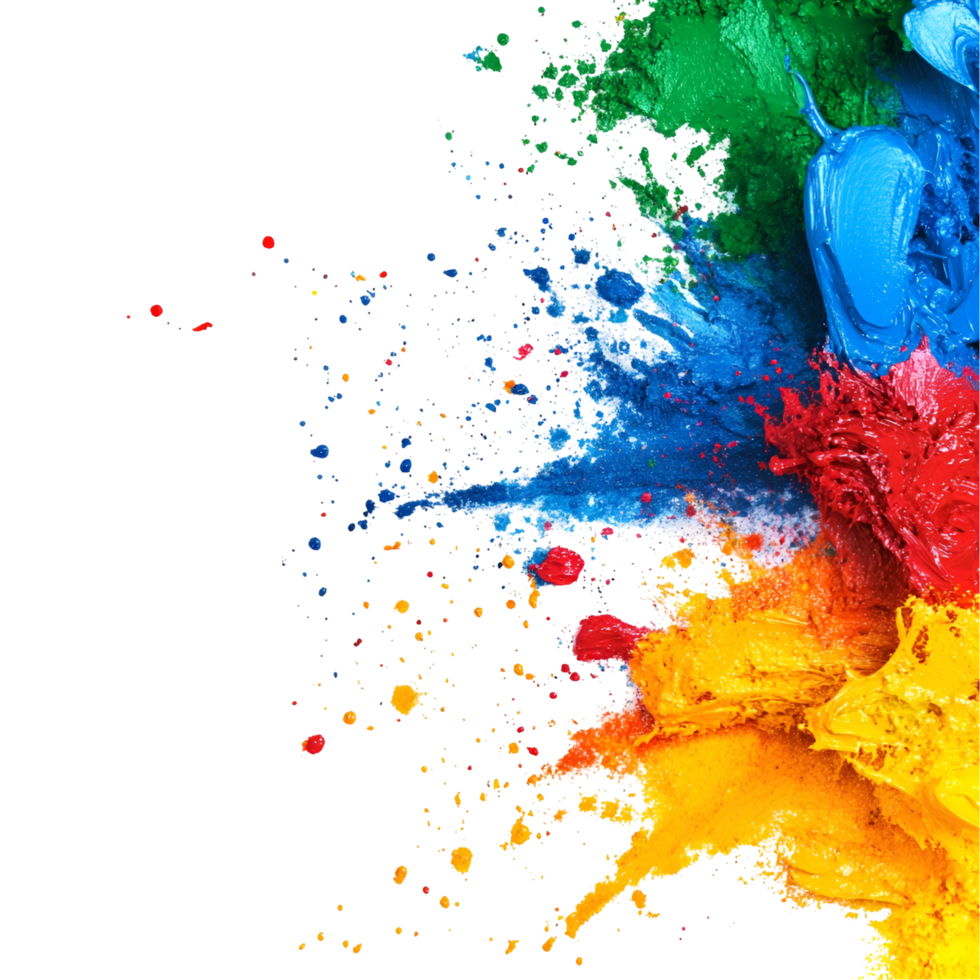 hell Aquarell Spritzer und kreativ Tinte Flecken auf transparent ...