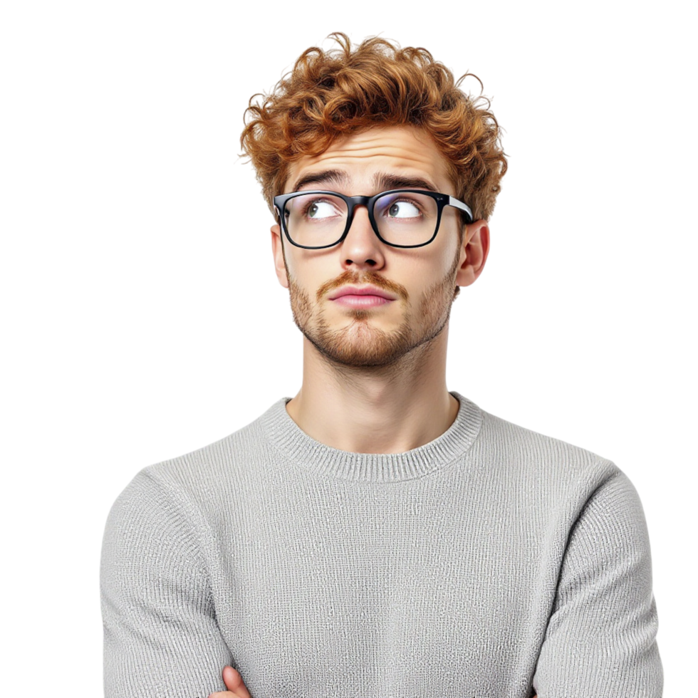 A man with glasses and a sweater png