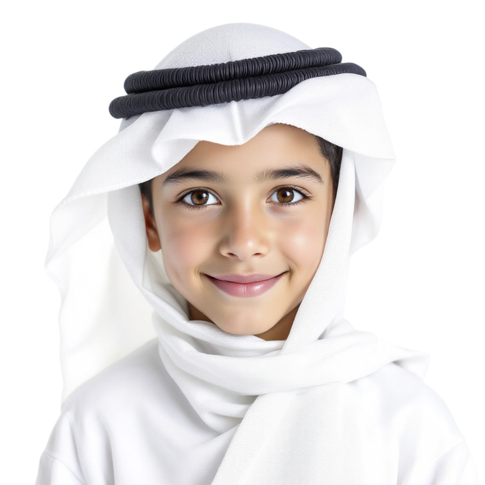 Arab boy in traditional clothing png
