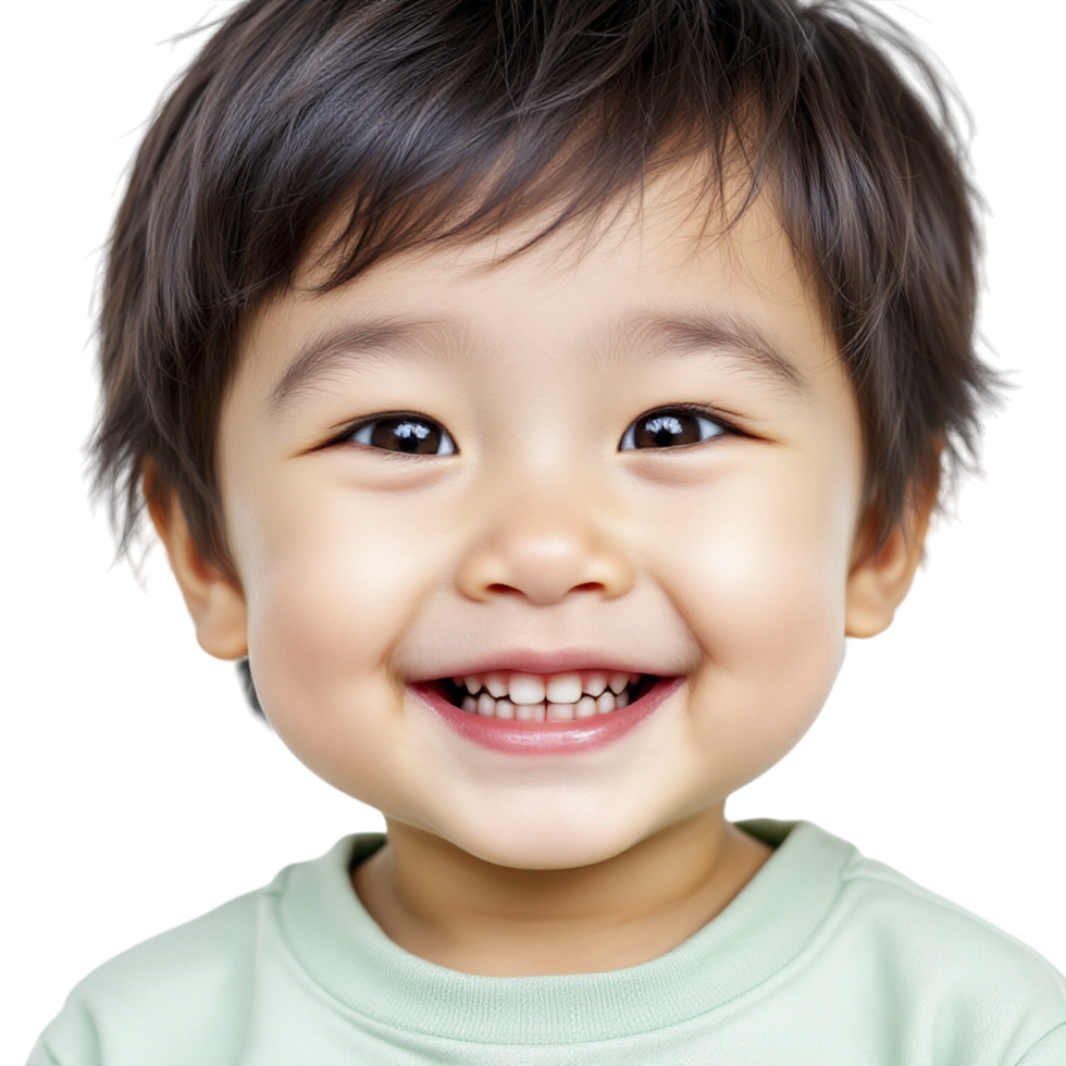 A smiling little boy with dark hair png