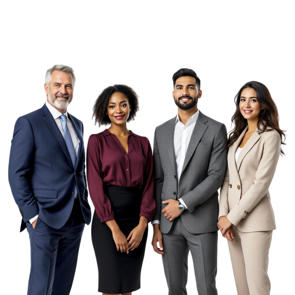 A group of business people posing for a photo png