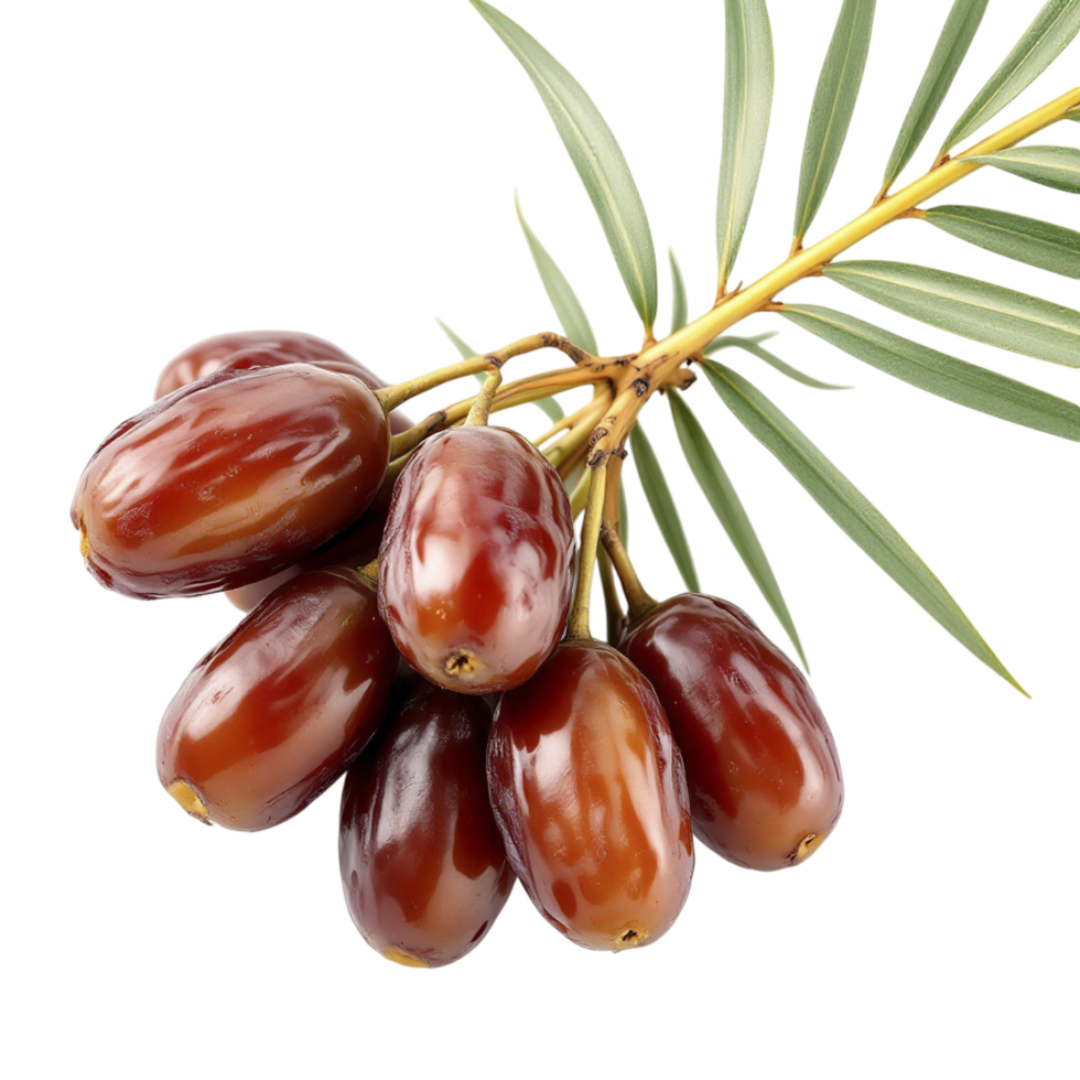 Date palm fruit on black background png