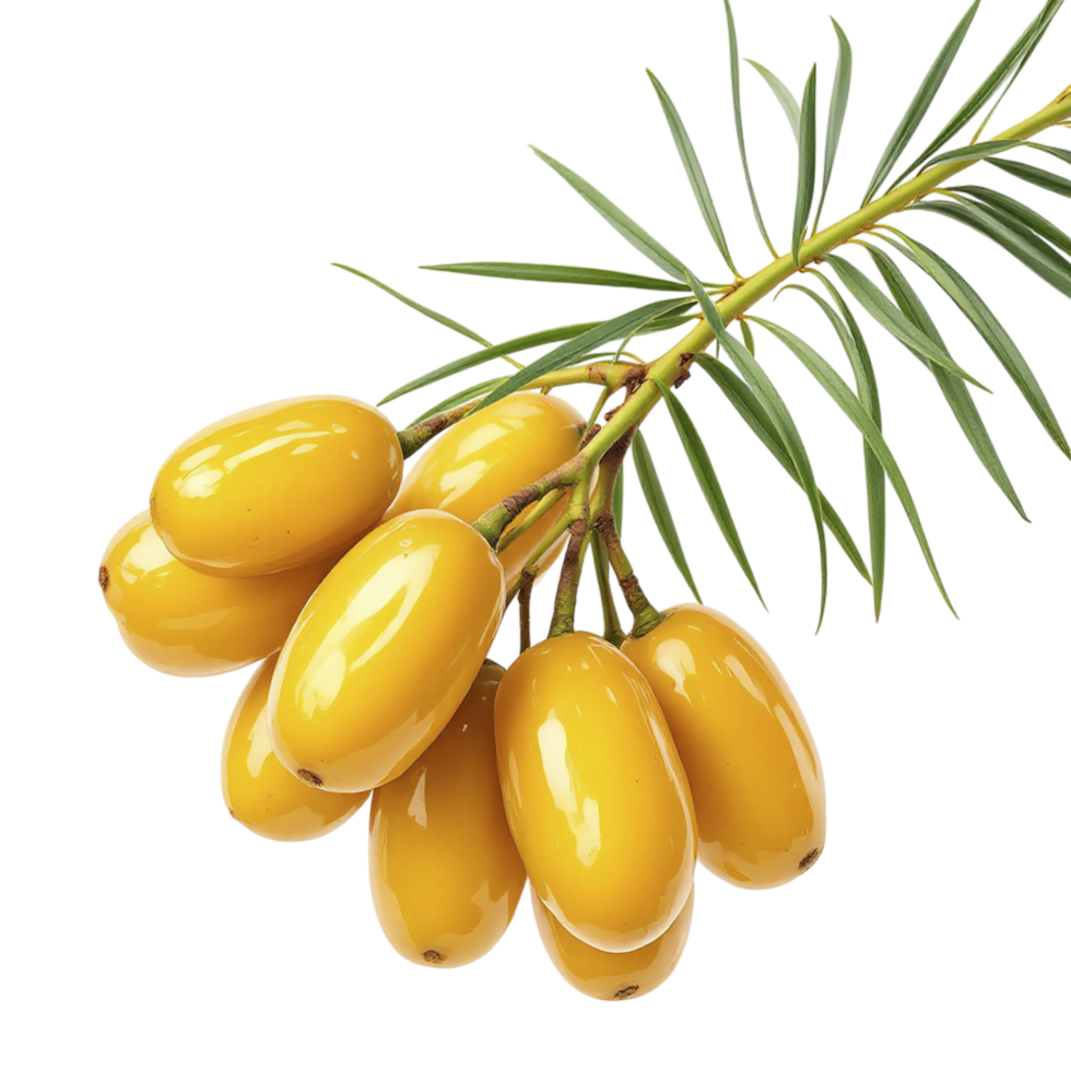 A branch of yellow berries on a black background png