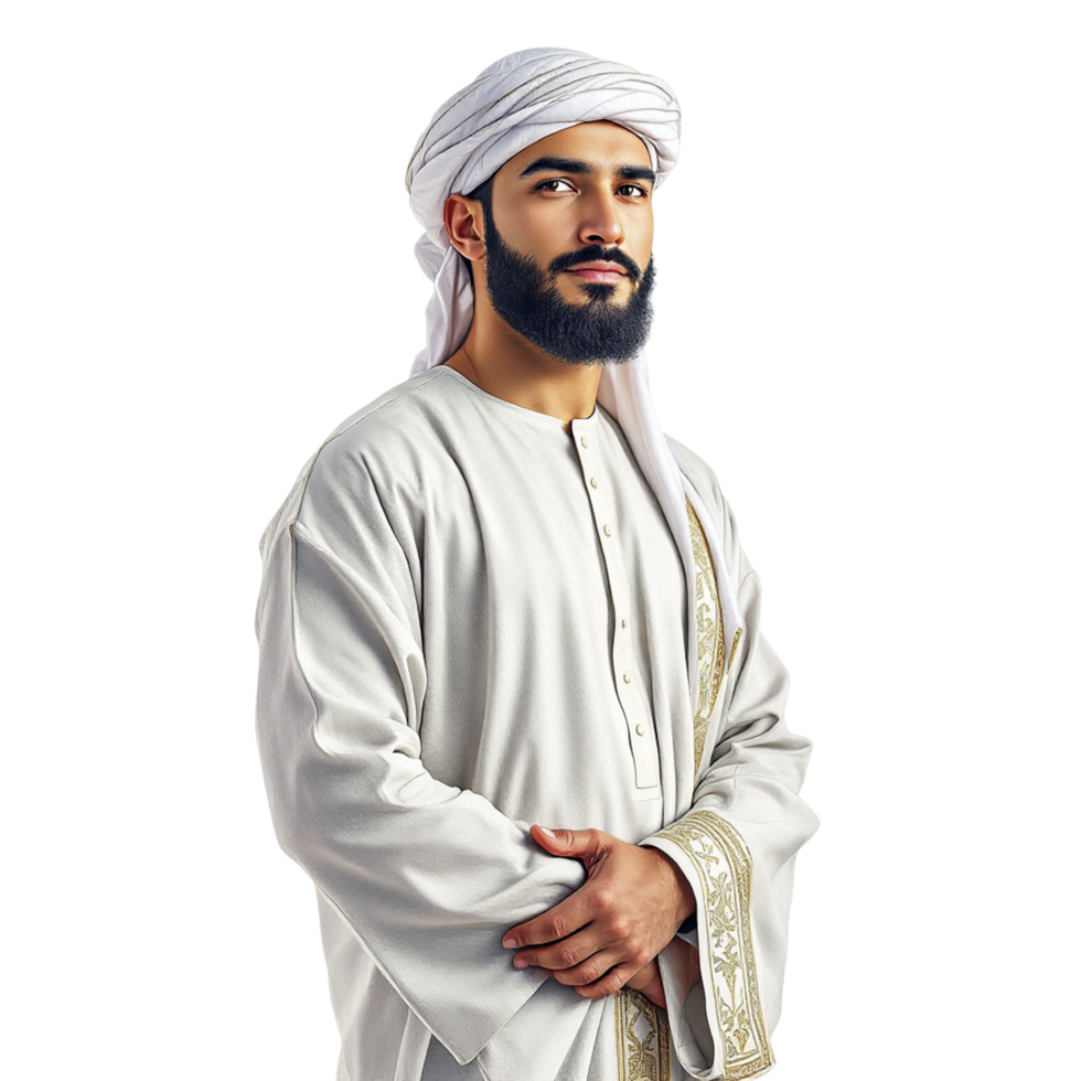 Arab man in traditional clothing png
