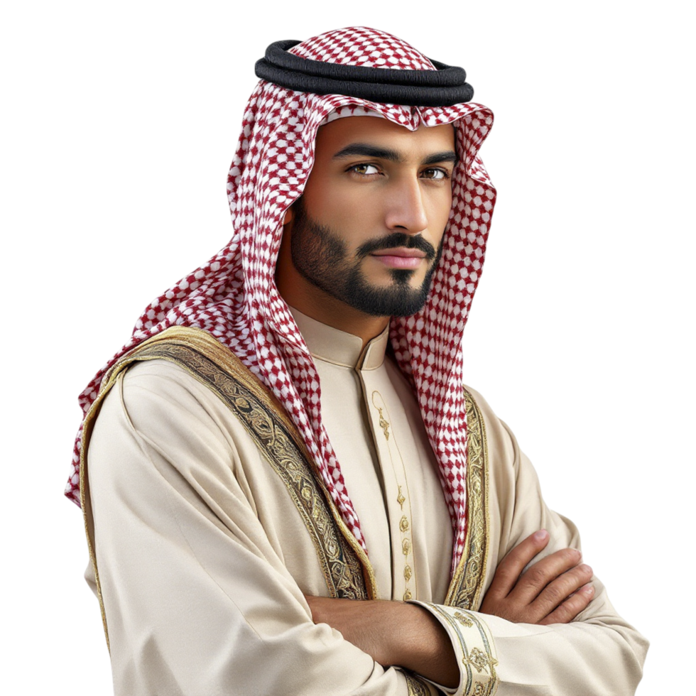 Arab man in traditional clothing png