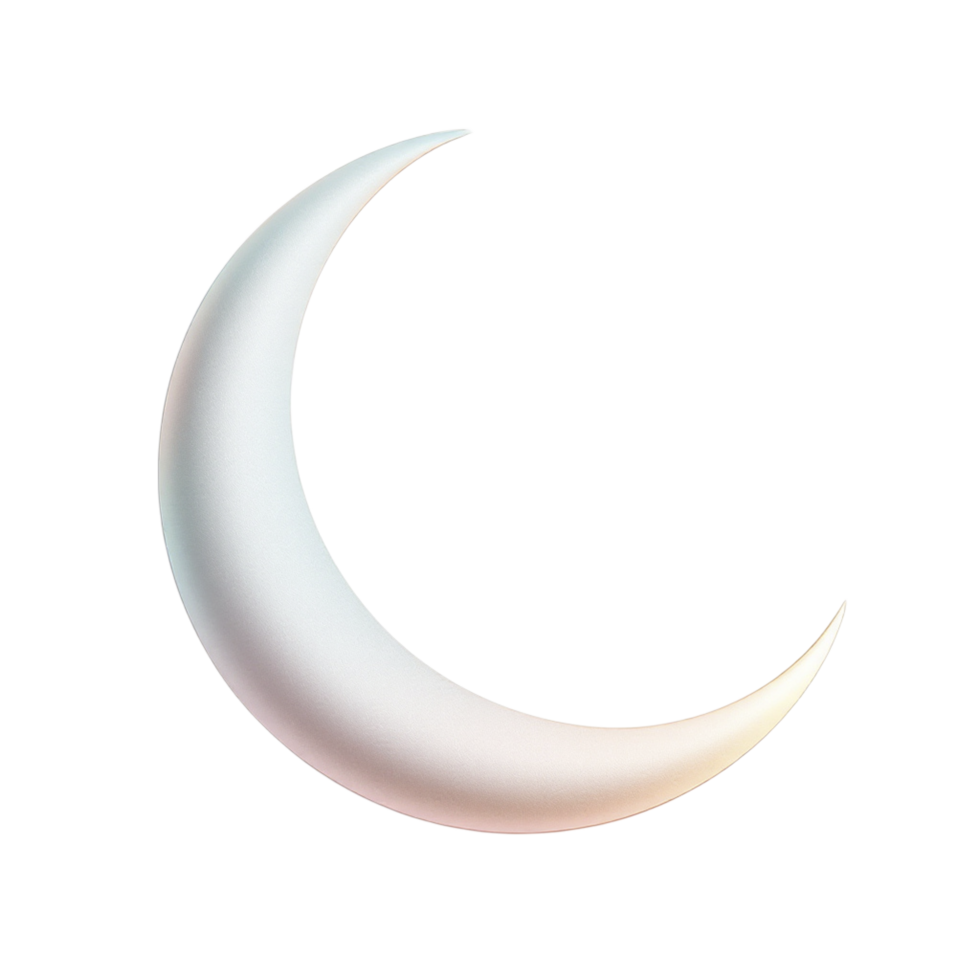A crescent moon on a black background png