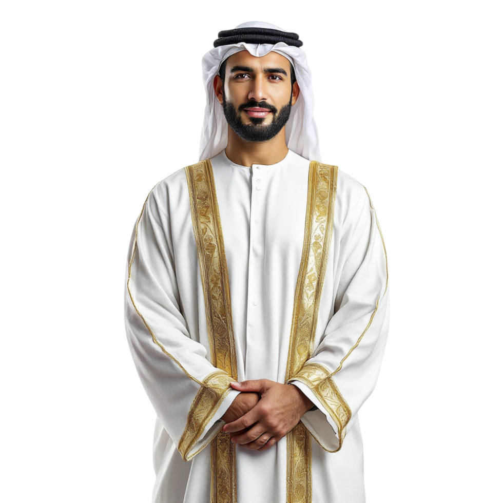 Arabic man in traditional clothing png