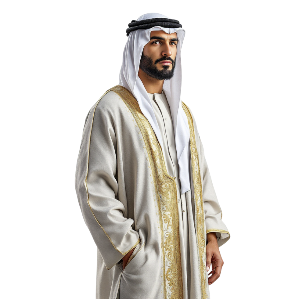 Arabic man in traditional clothing png