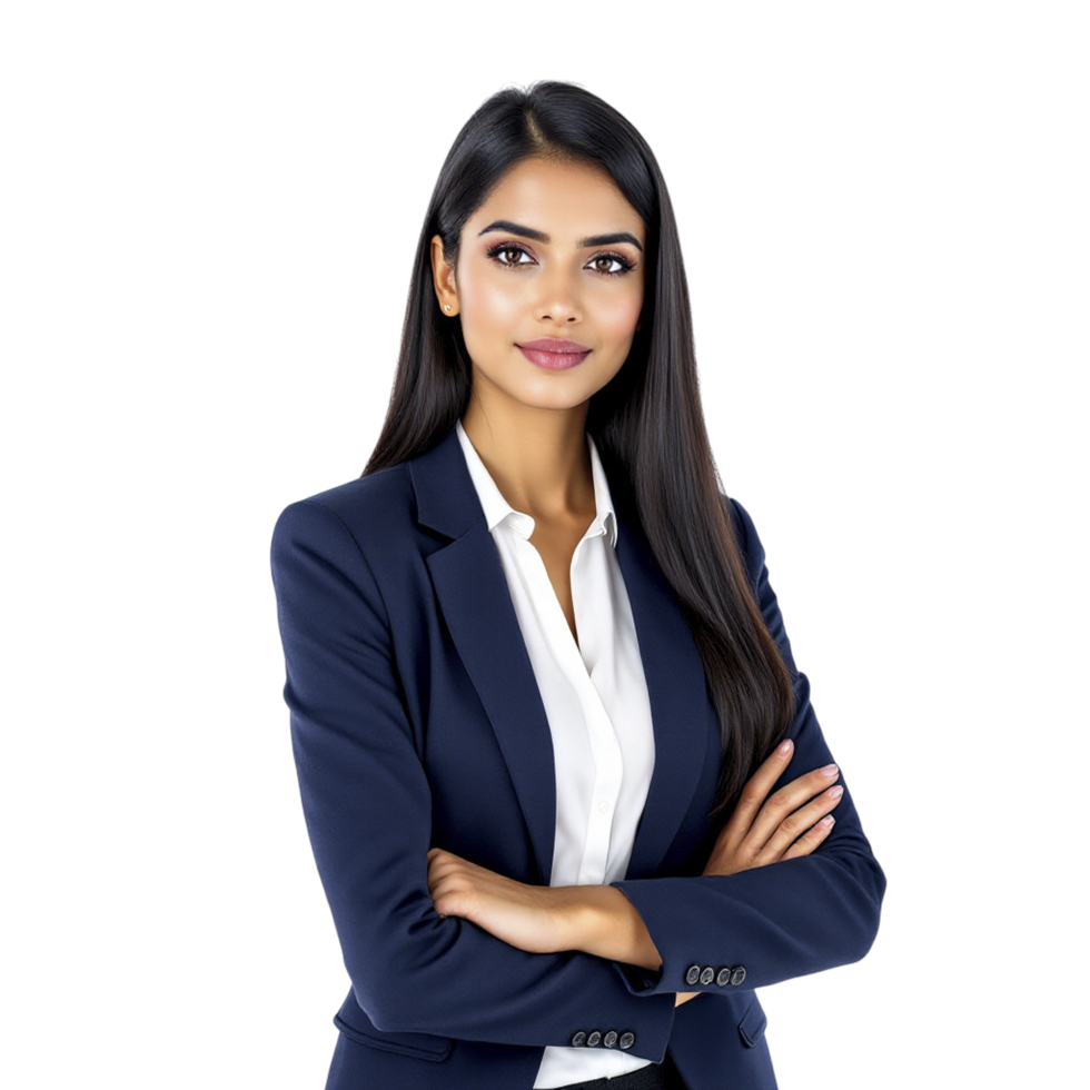 A beautiful indian business woman in a suit png