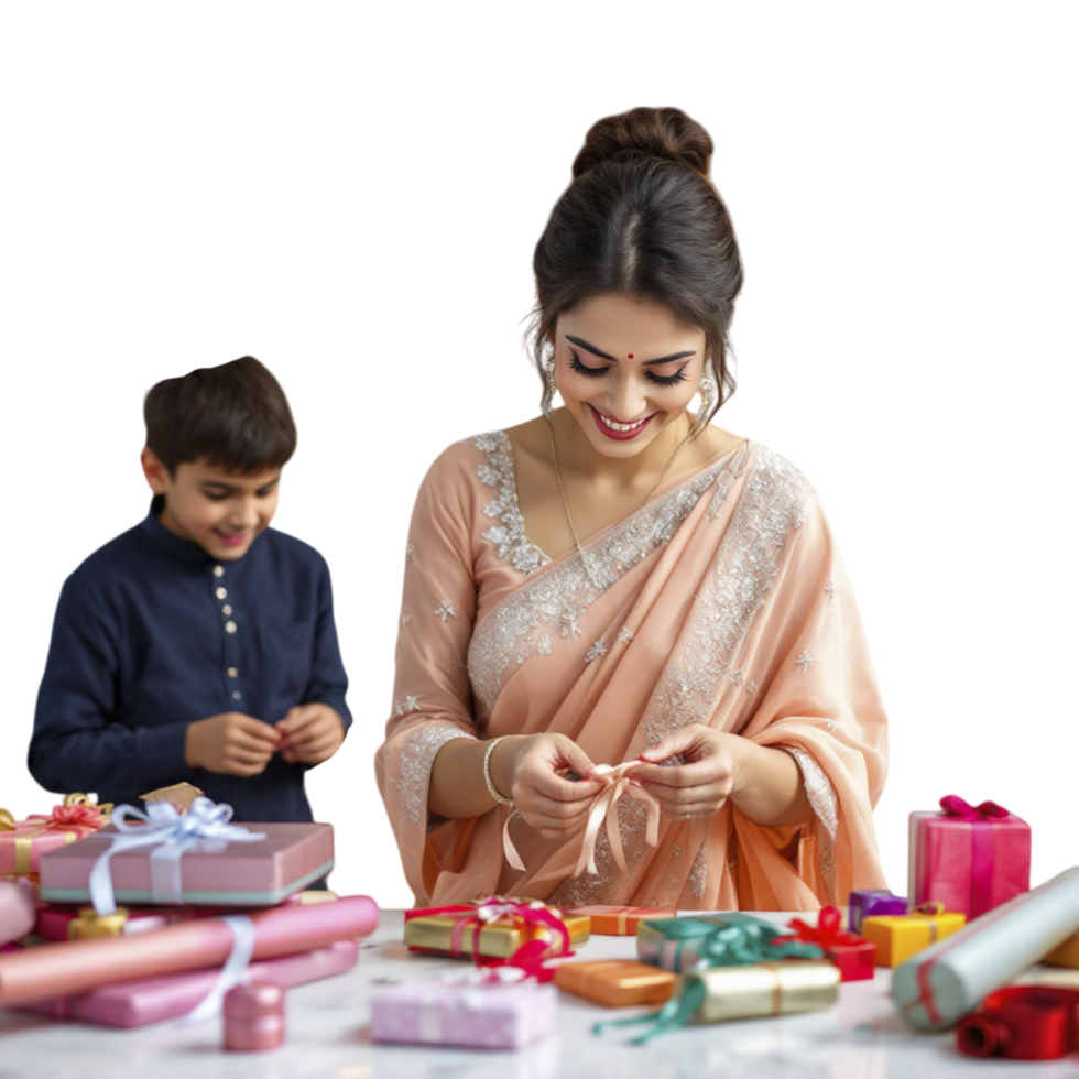 A woman and a boy are sitting at a table png