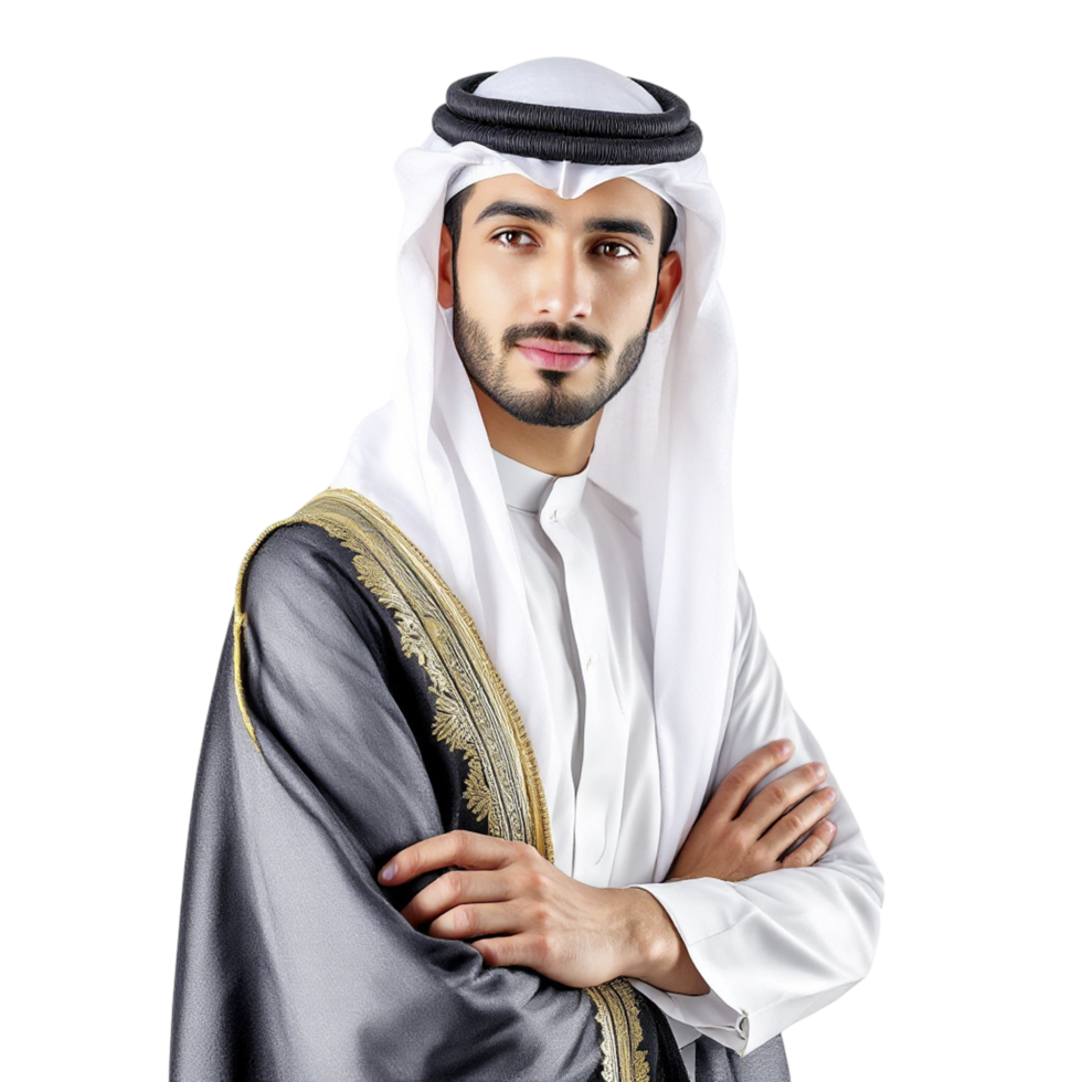 Arabic man in traditional clothing png