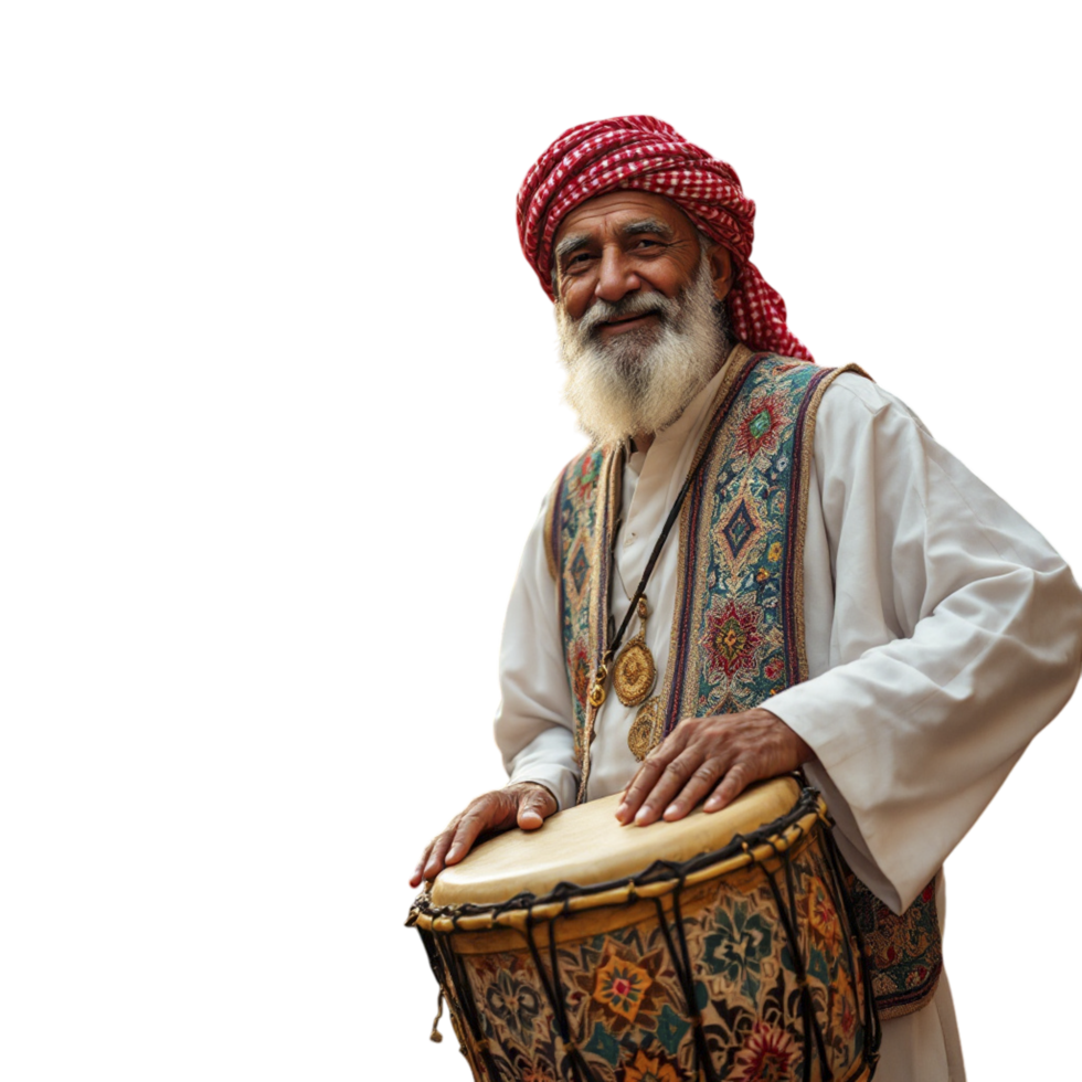 A man with a turban and a drum png
