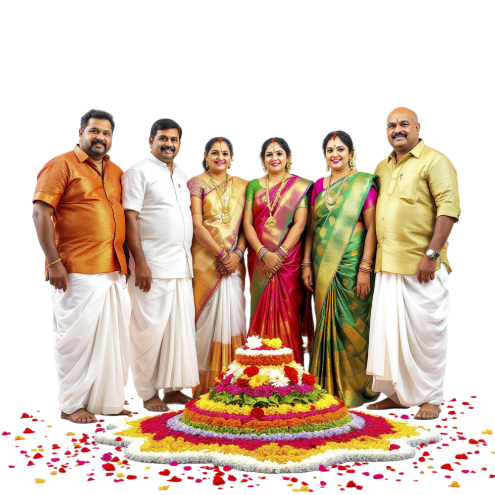 A group of people standing in front of a cake png