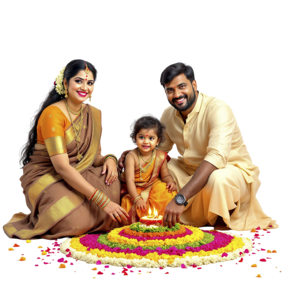 A man and woman with a child png