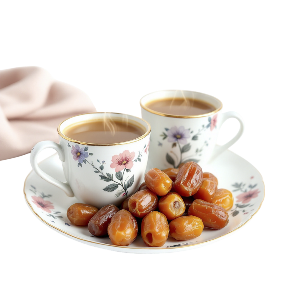 Dates with coffee and tea png