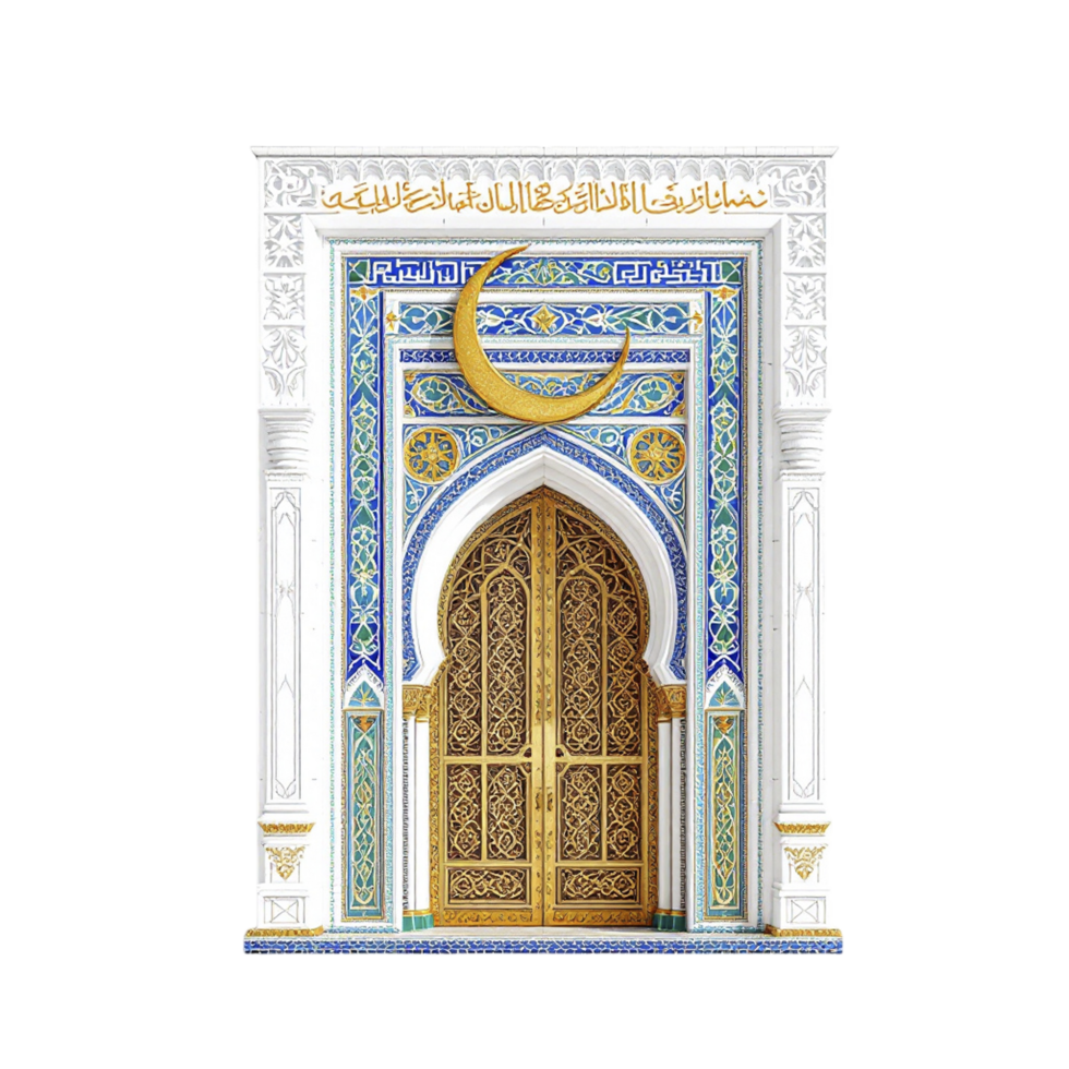 An arabic door with a crescent moon and a crescent png