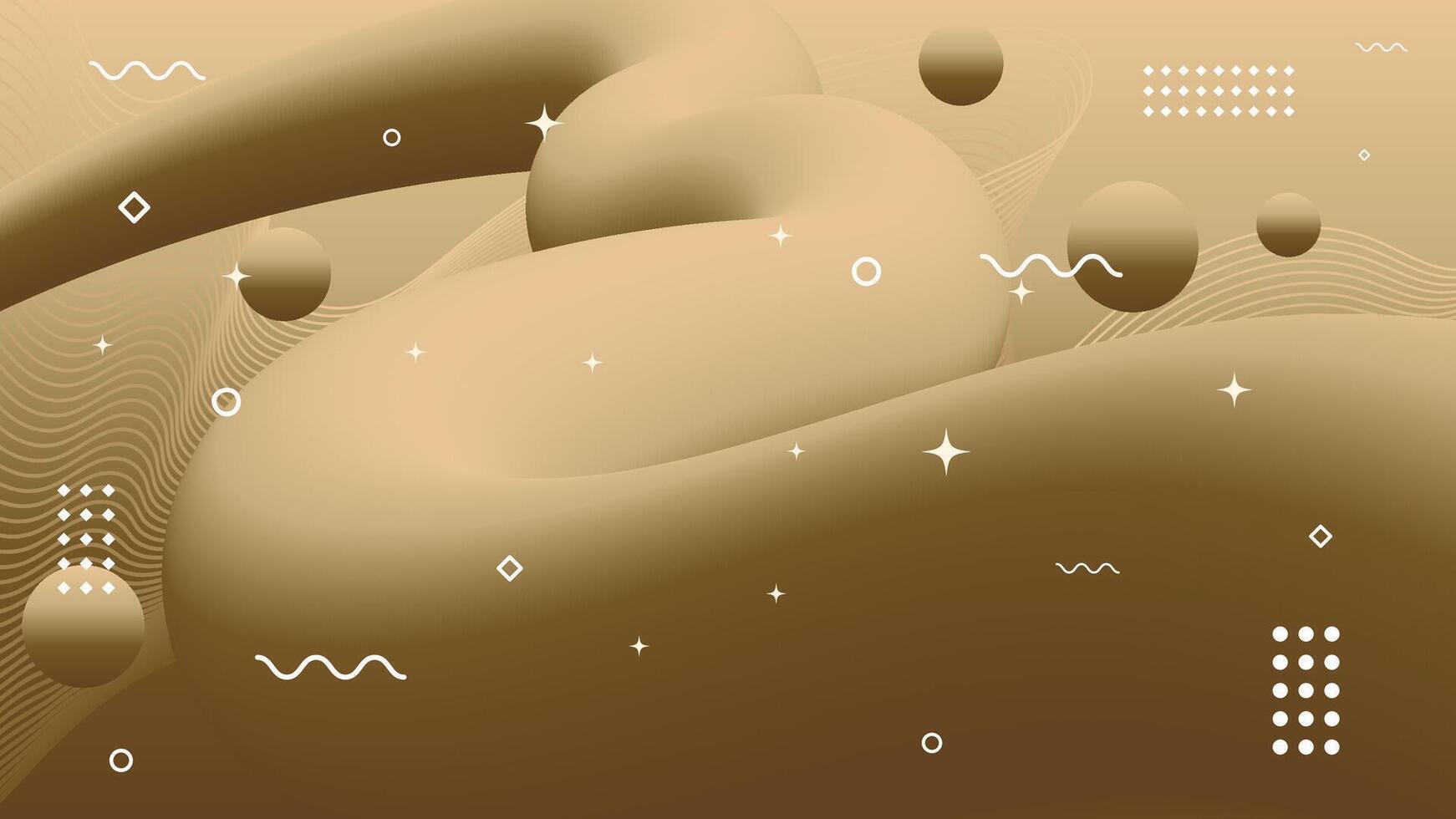 Abstract chocolatte wave background of earth color palette. vector