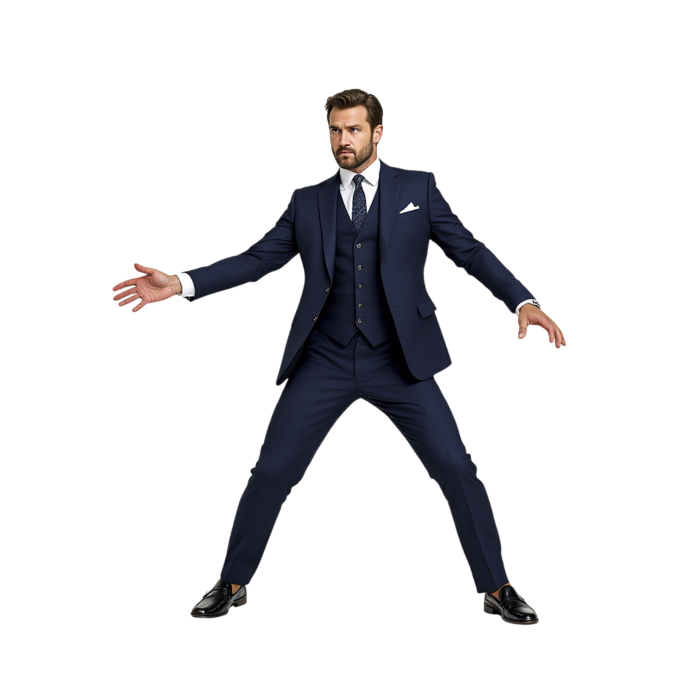 A man in a suit is posing for a photo png