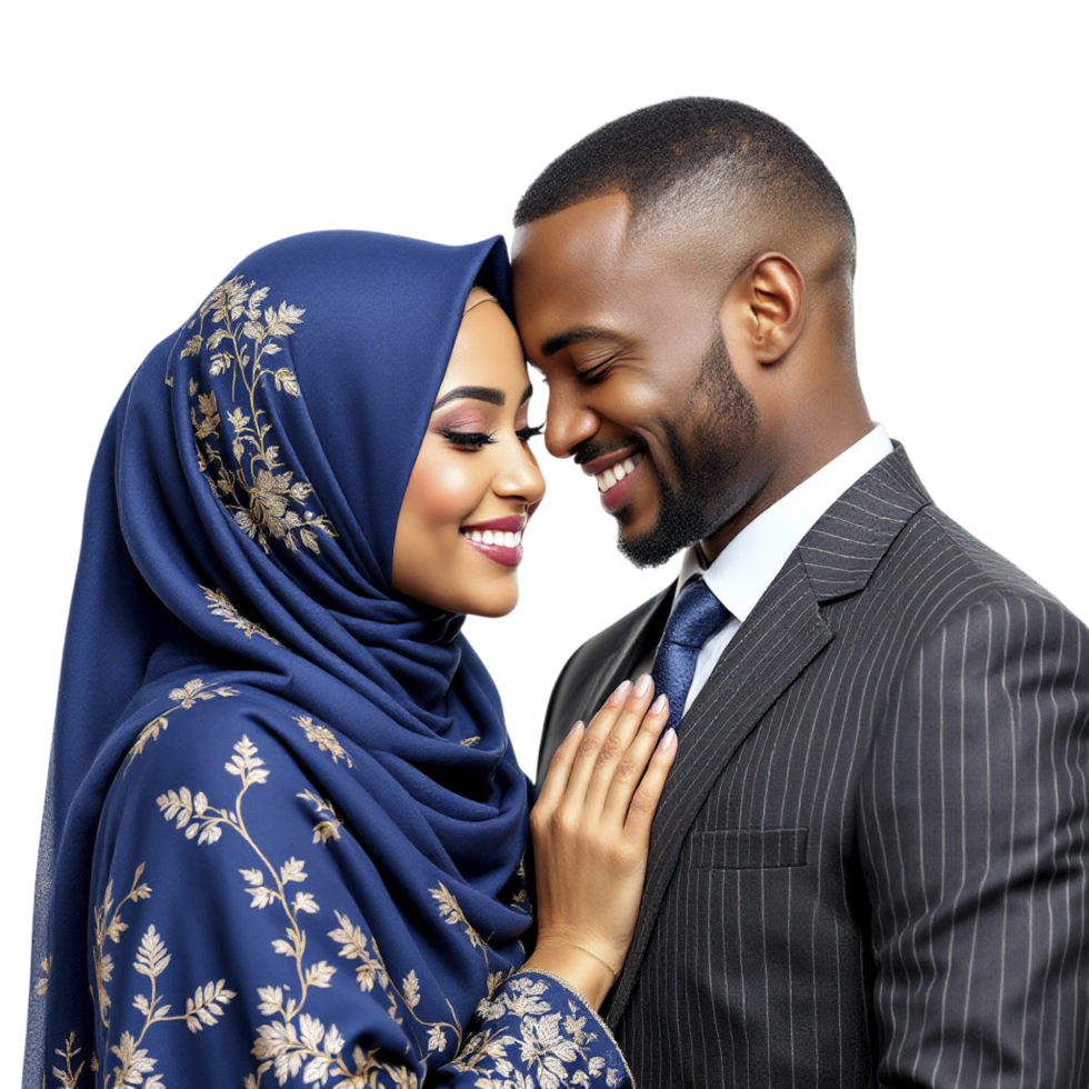 An african american couple in traditional clothing png