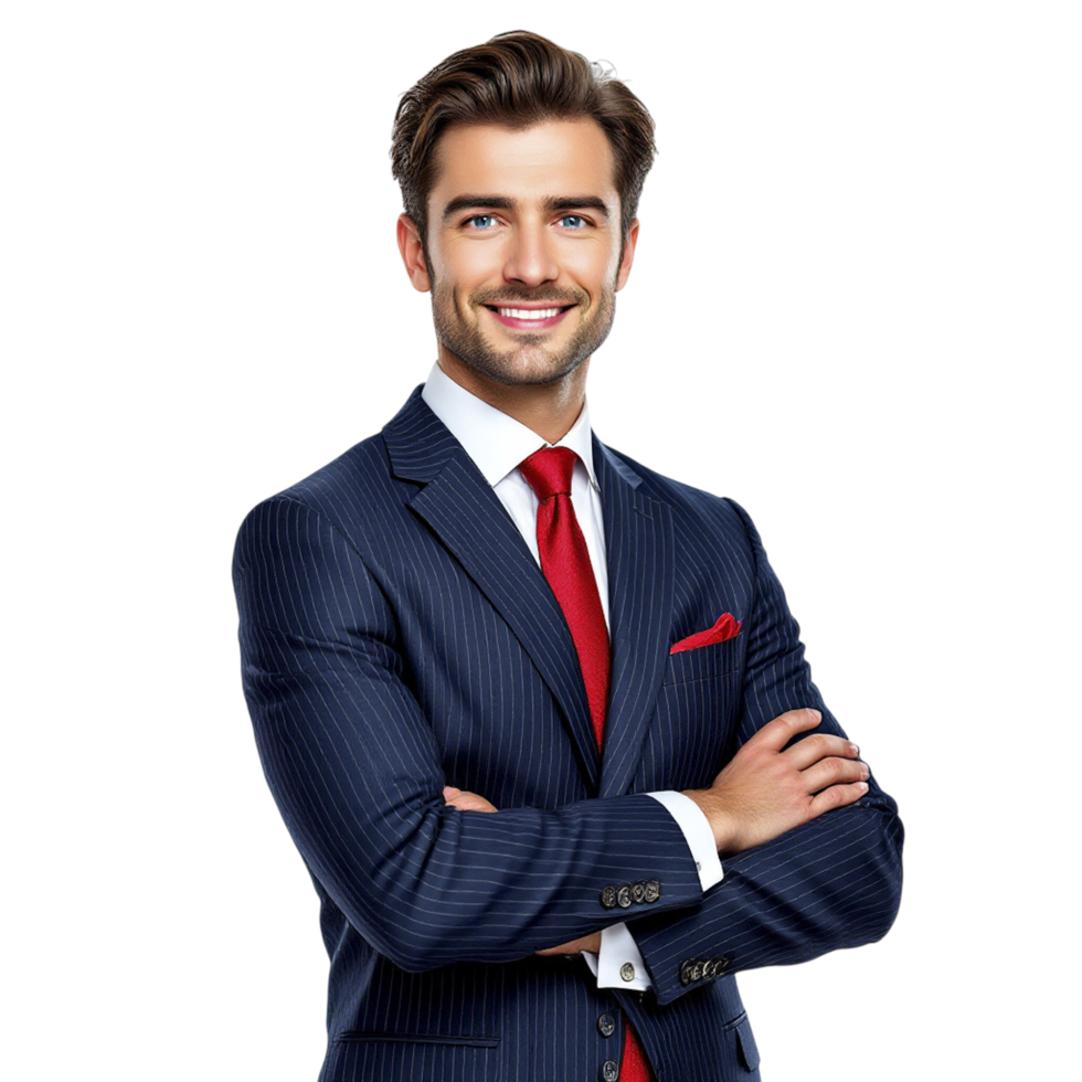 A man in a suit and tie is smiling png